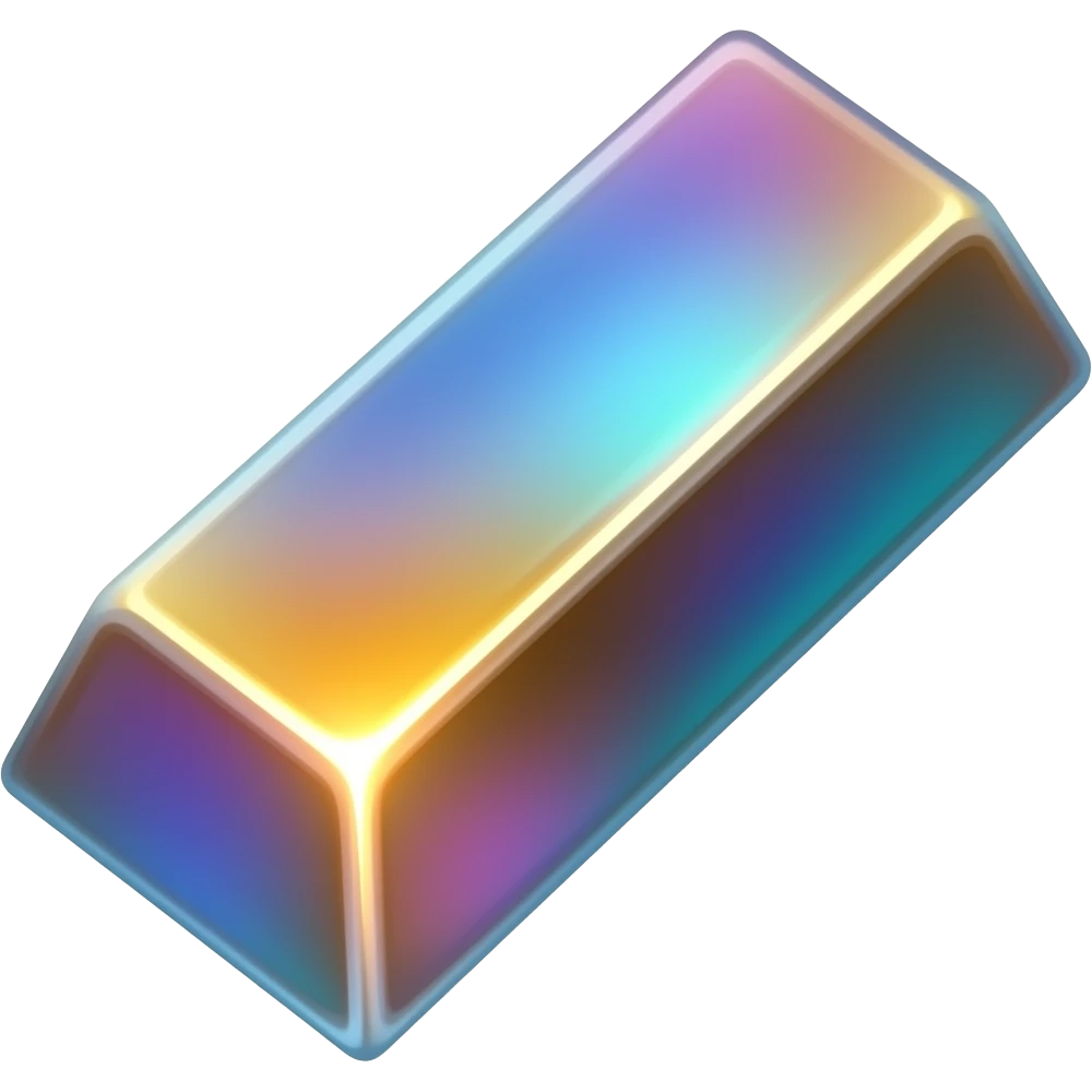Simple colorful smelted magic metallic bar emoji