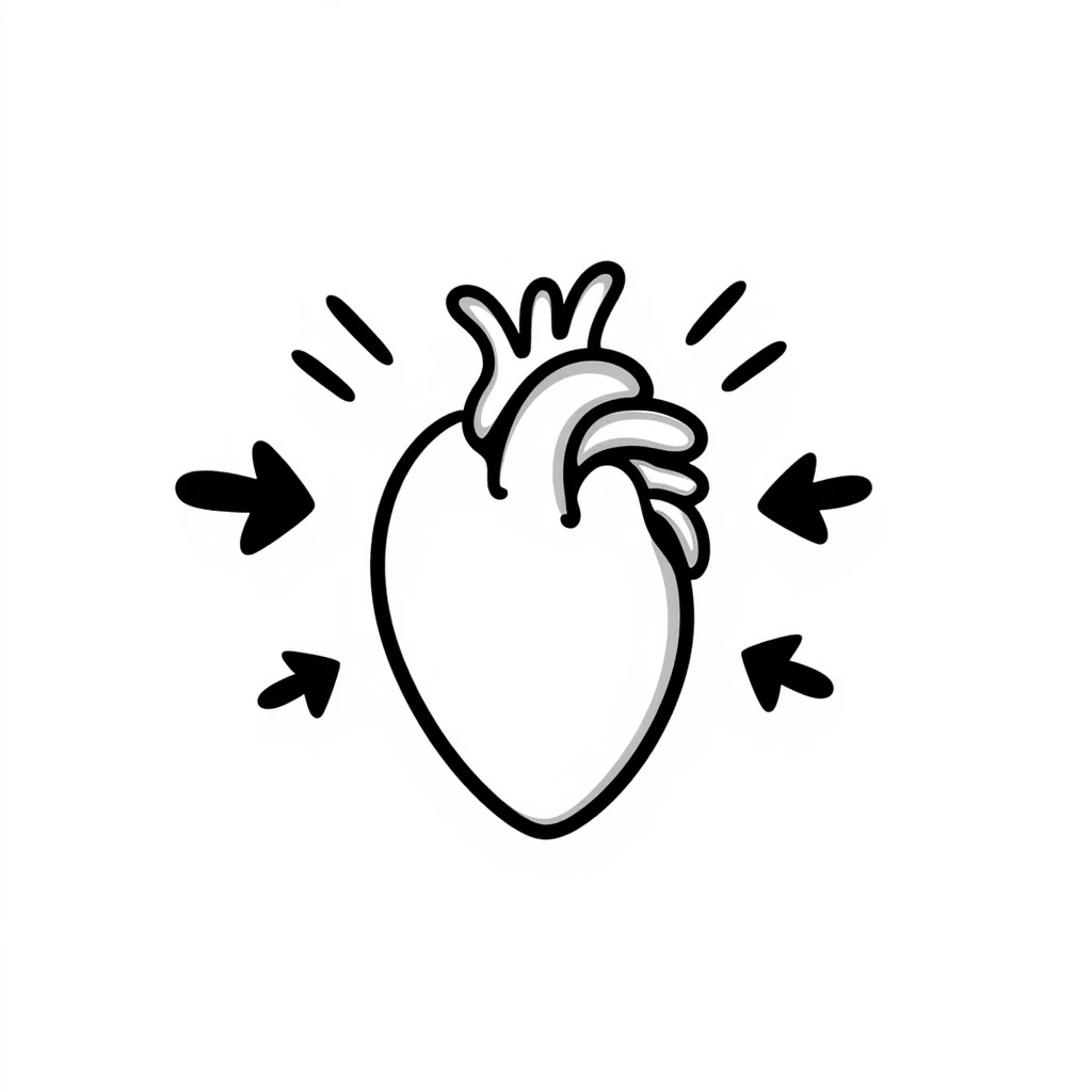 Increased blood pressure in the style of an icon emoji