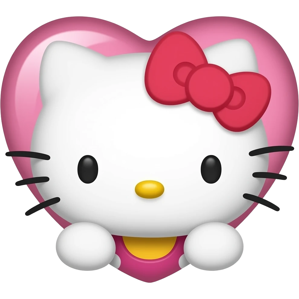 Hello kitty heart emoji