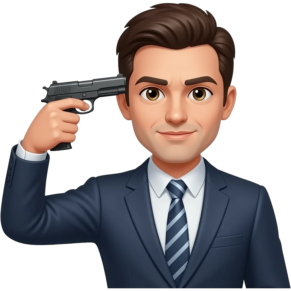 Пистолет у головы emoji