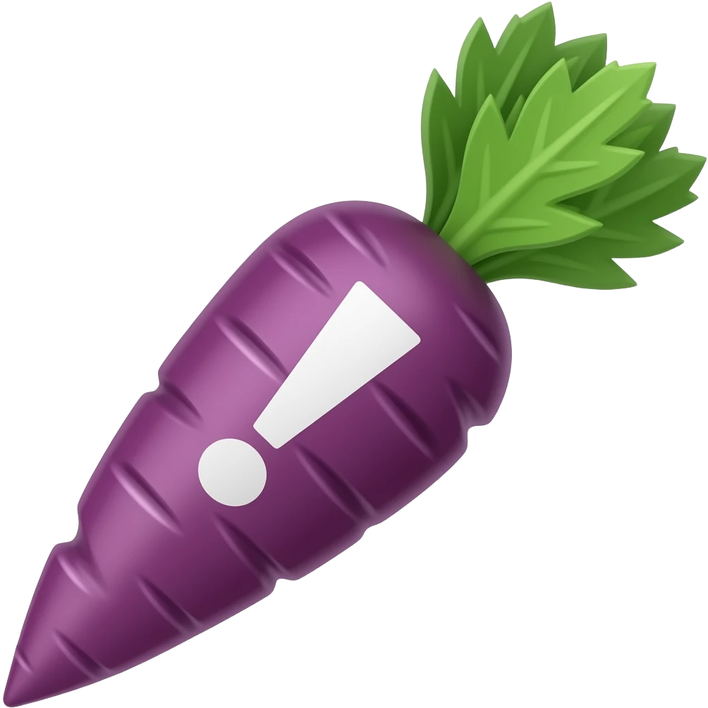 purple carrot exclamation point emoji