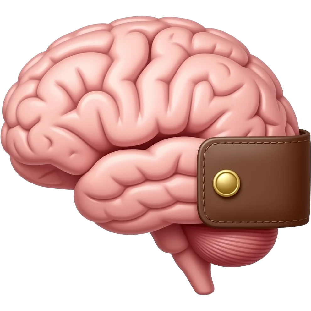 Brain vs wallet emoji