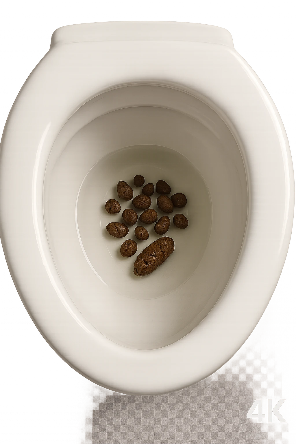 wc dentro cui cadono feci di animale a pallini, iperrealistico 4k emoji