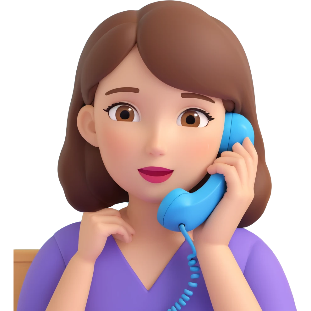 girl talking on phone bedroom background, close up pose emoji