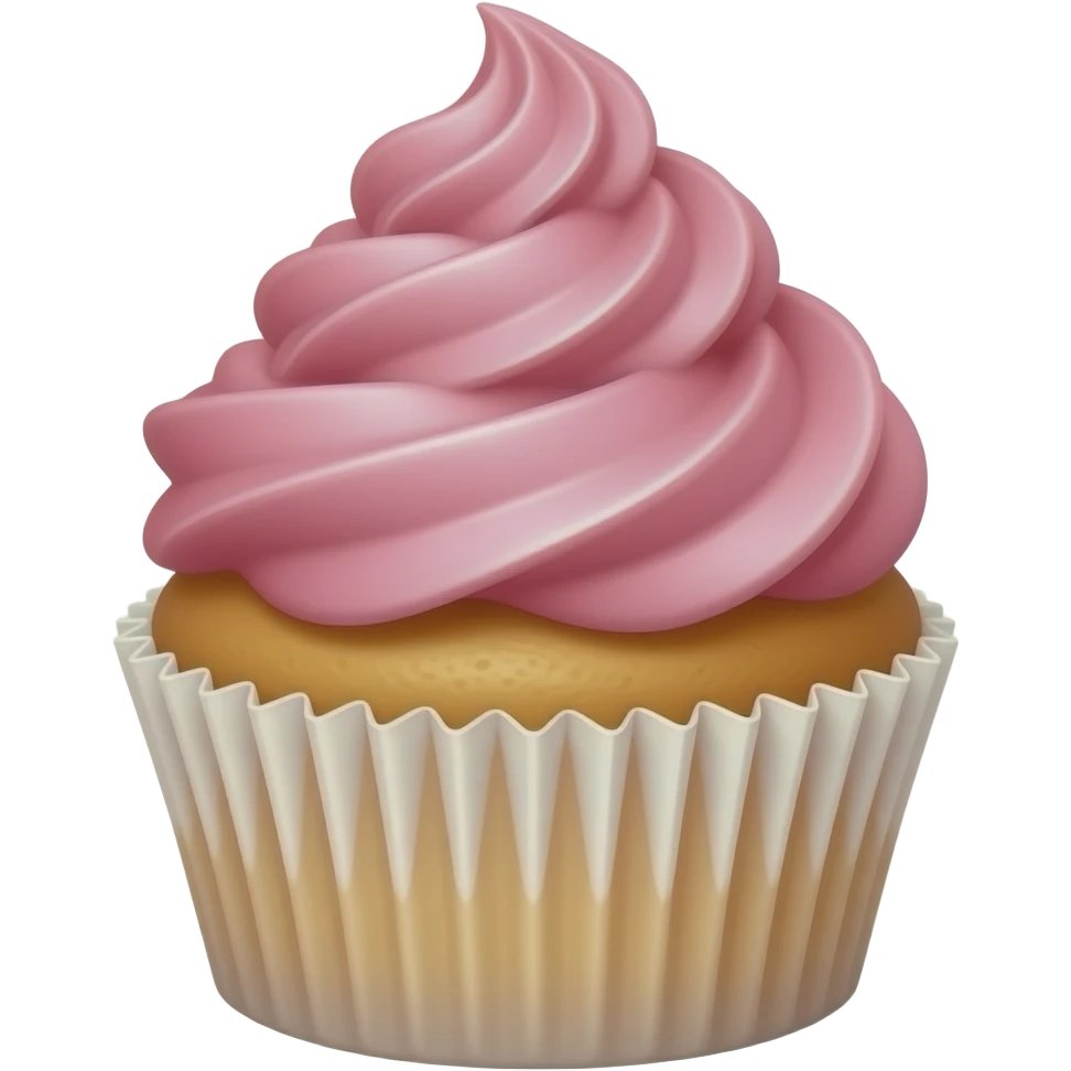 Cupcake with pink icing emoji