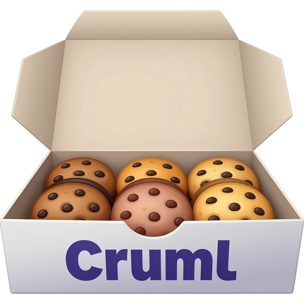 Cookies in a crumbl cookie box emoji