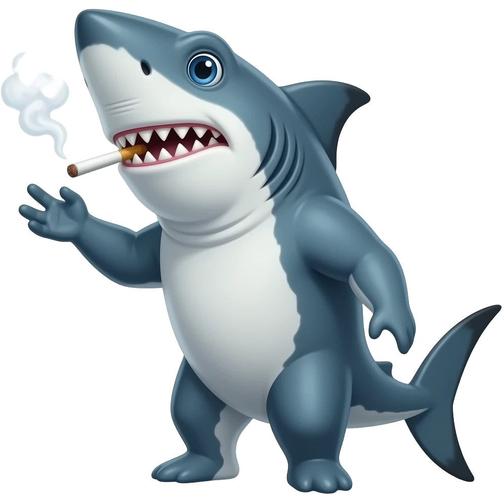 Köpek balığı sigara içsin emoji