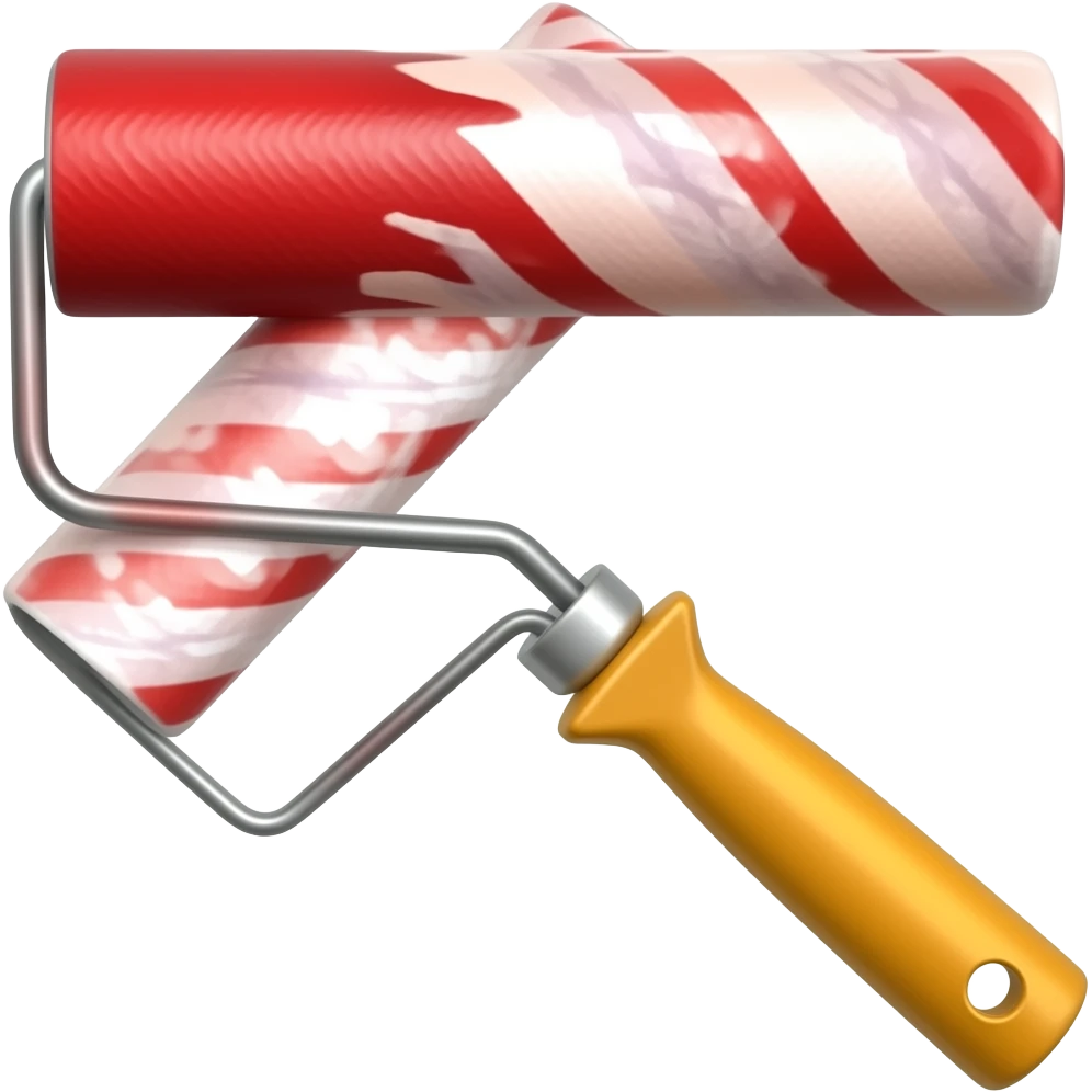 paint roller red emoji