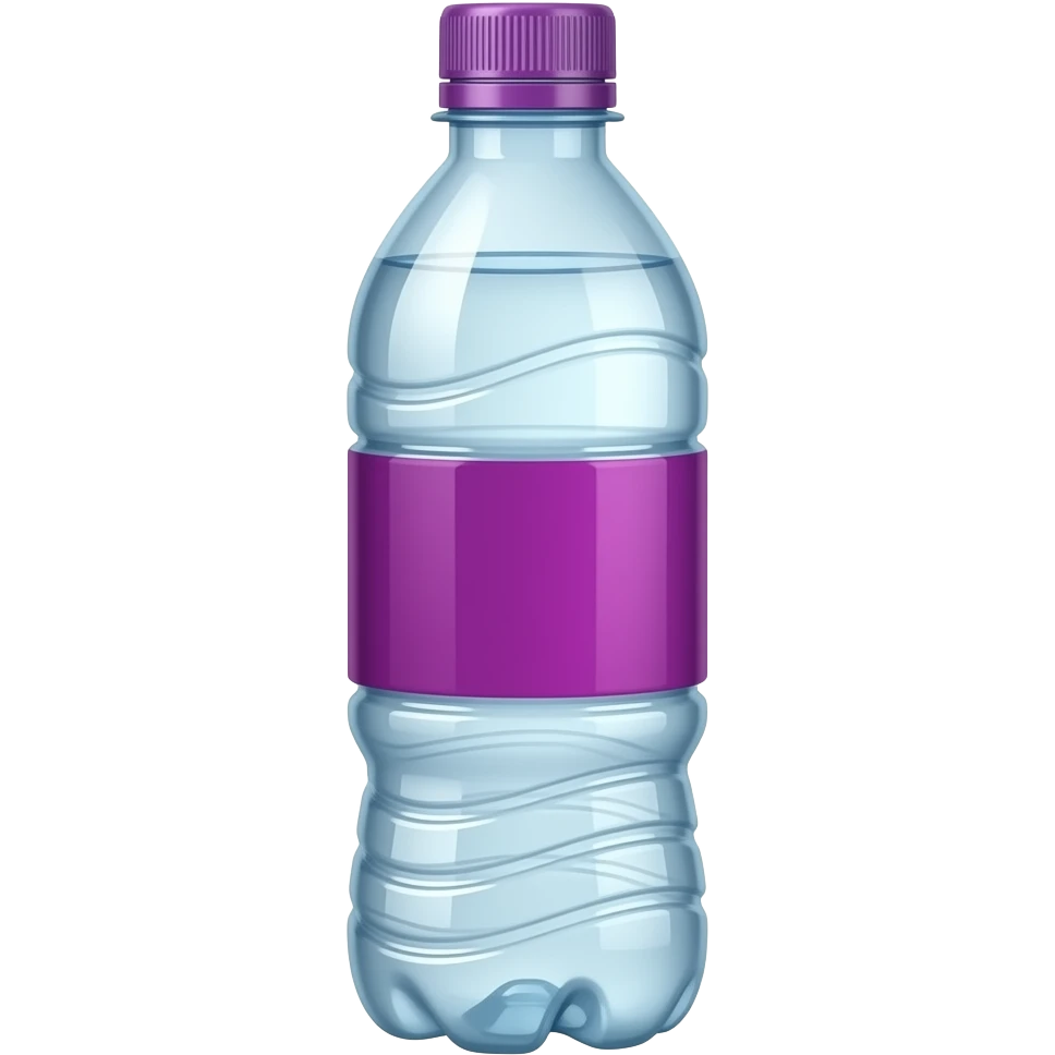 water bottle 200 ml with purple sticker emoji