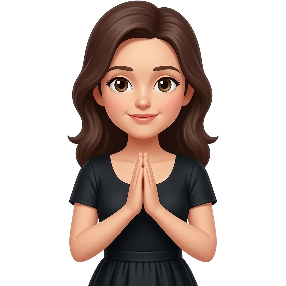 The wonen pray black emoji