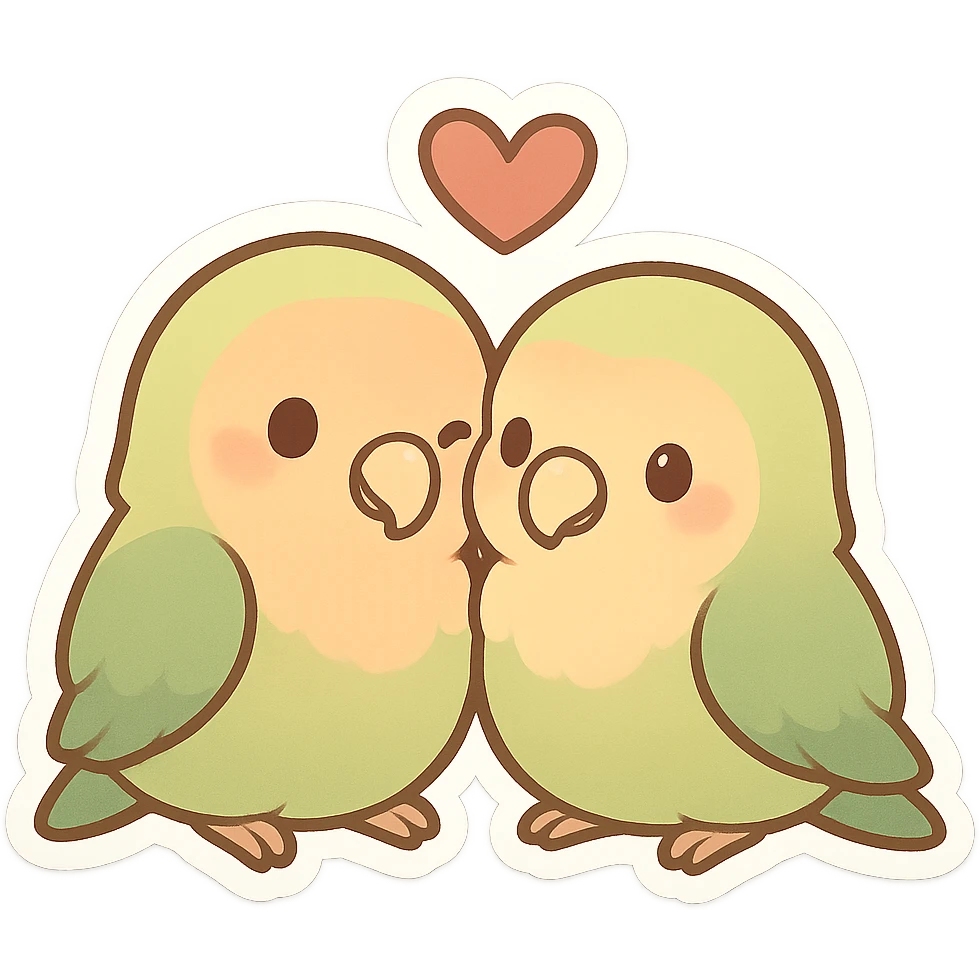 pair of lovebirds emoji