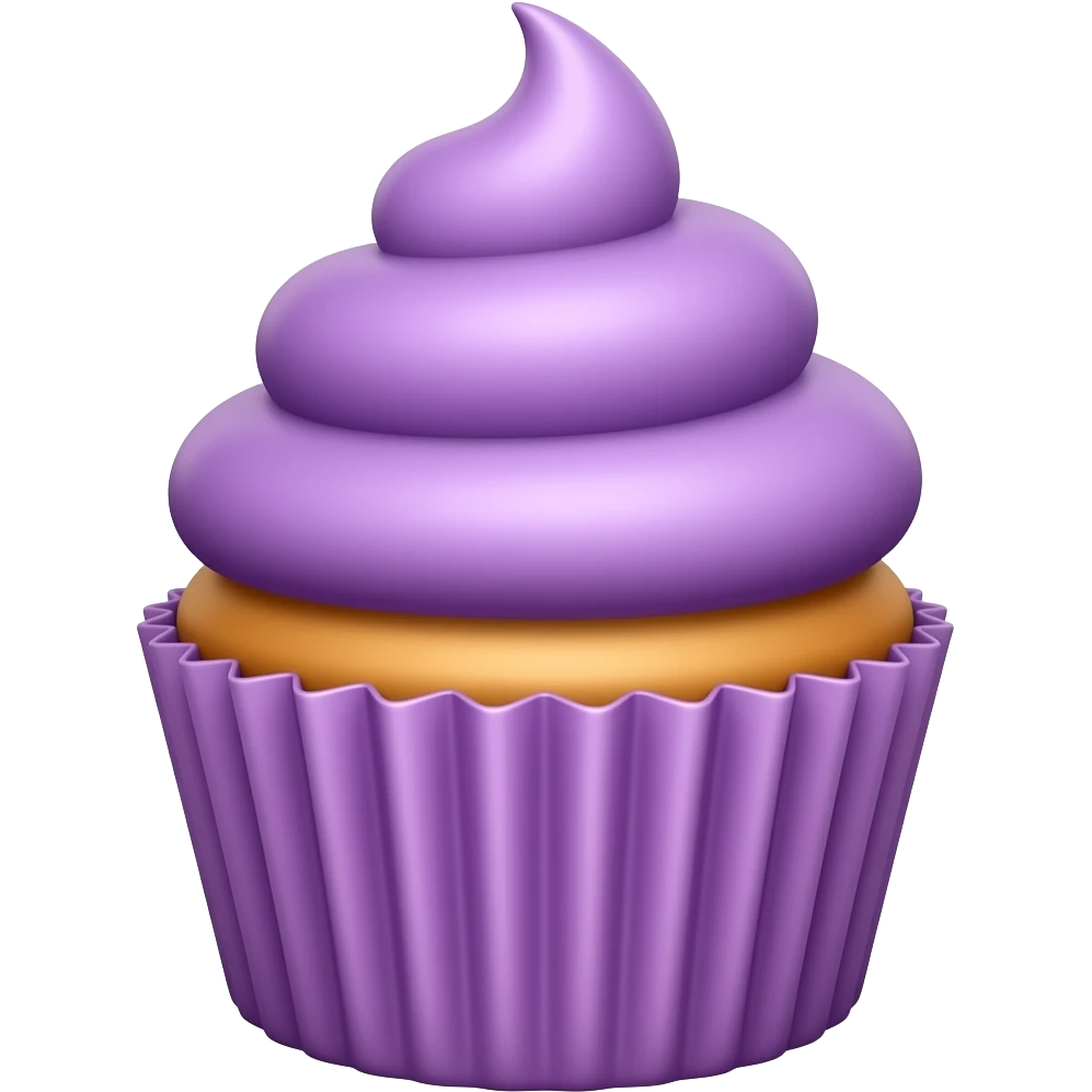 Purple cupcake emoji