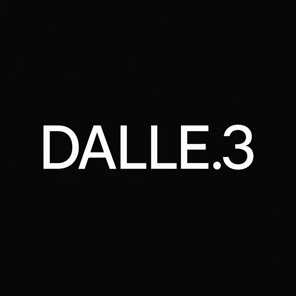 make the logo of "DALLE.3" black background  emoji