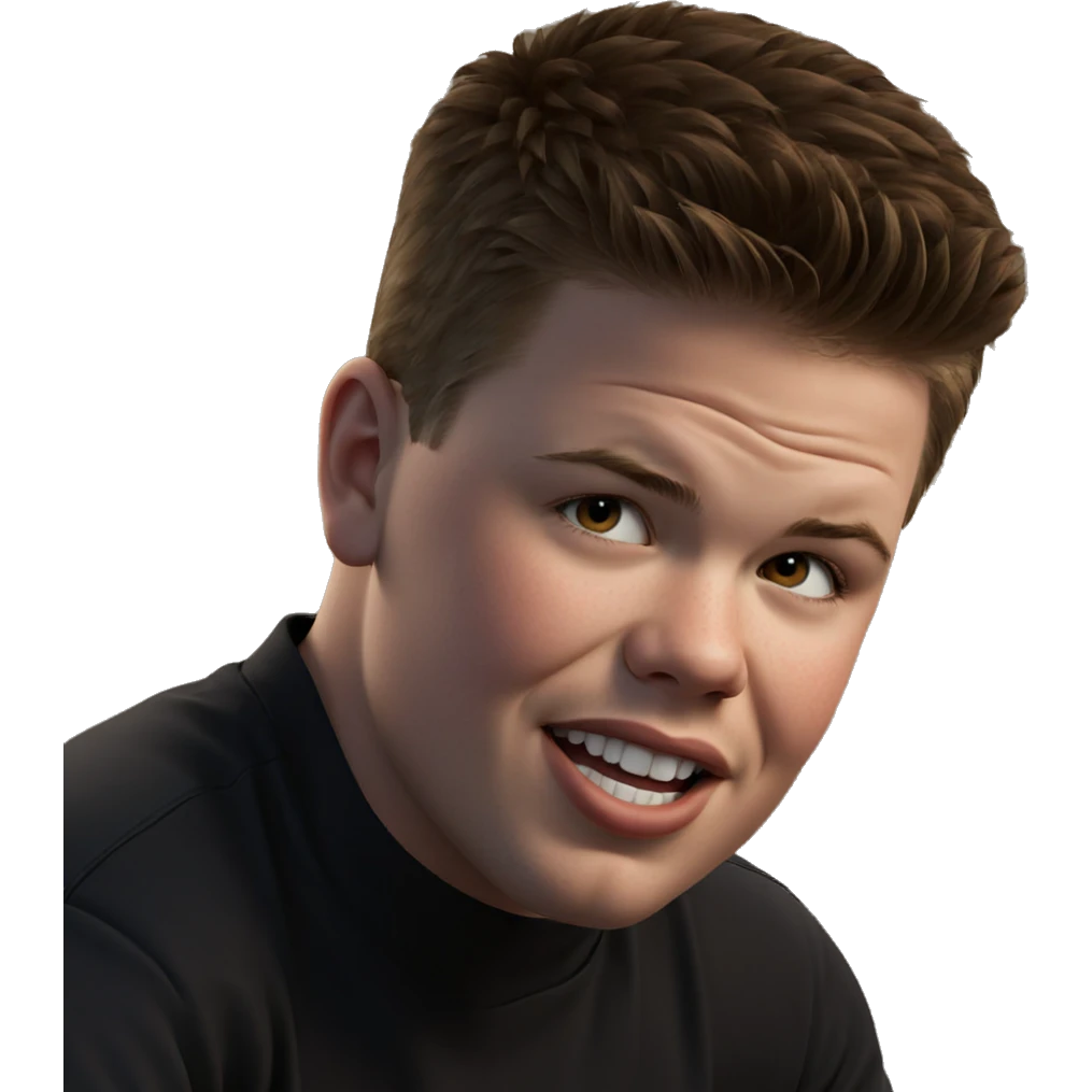 realistic portrait of smiling boy emoji