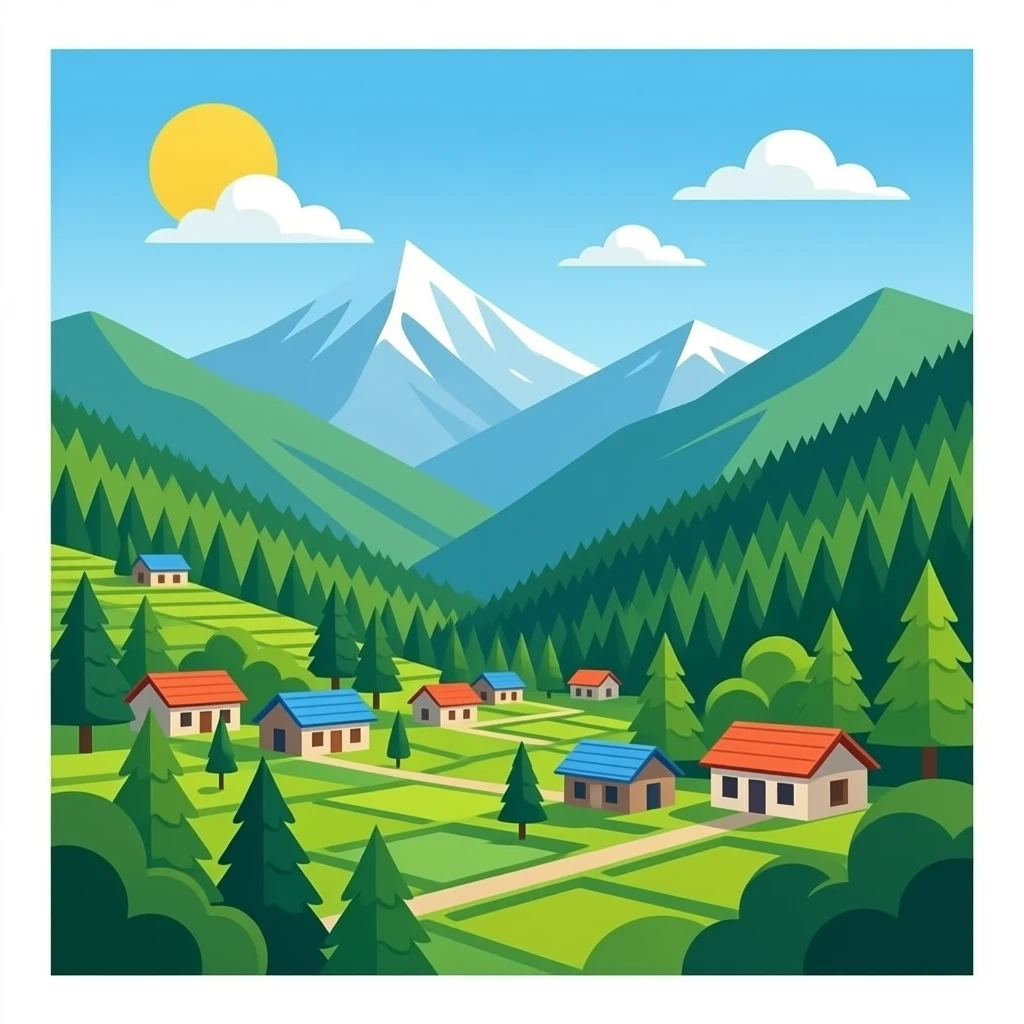 trek through lush forests and villages in Ghorepani emoji