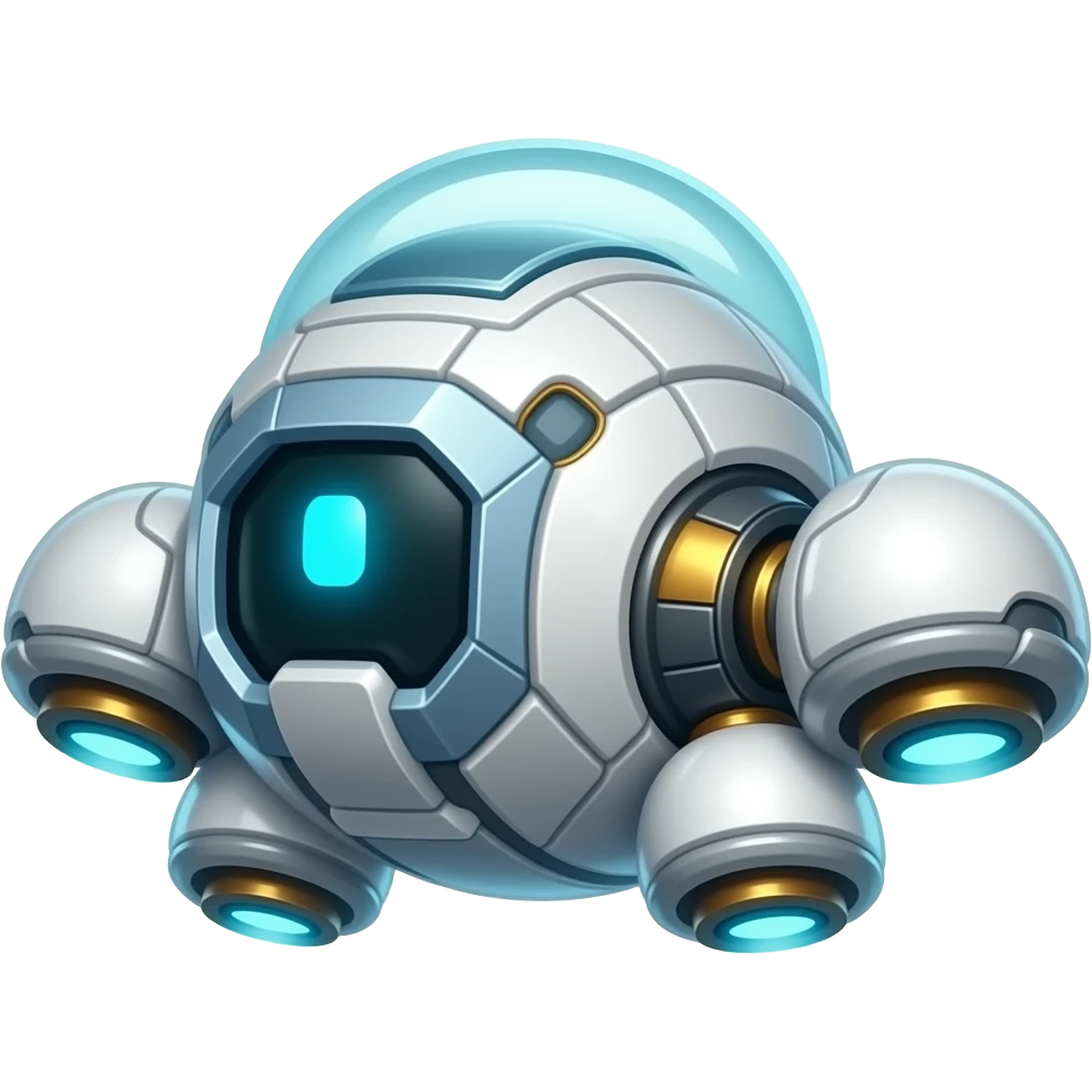 Scifi flying robot futuristic emoji