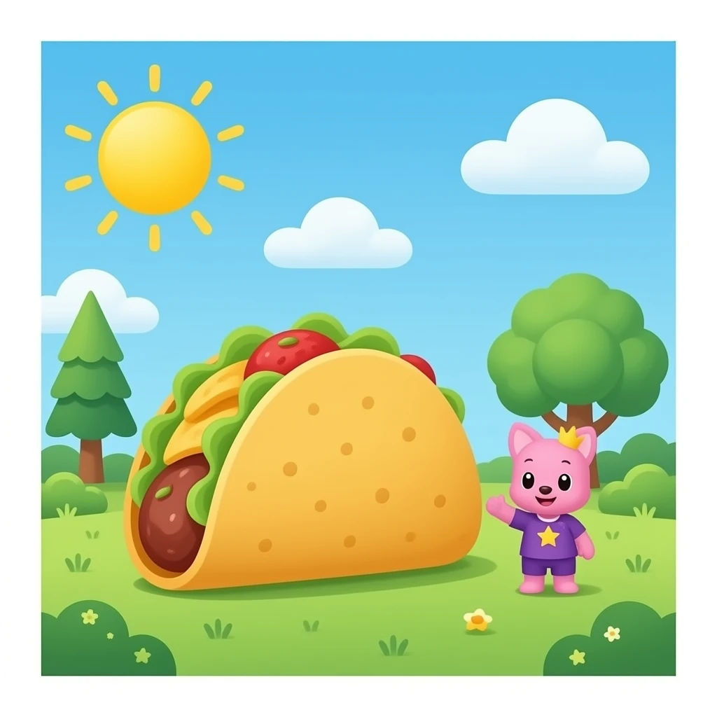 Taco bell pinkfong wonderstar place emoji