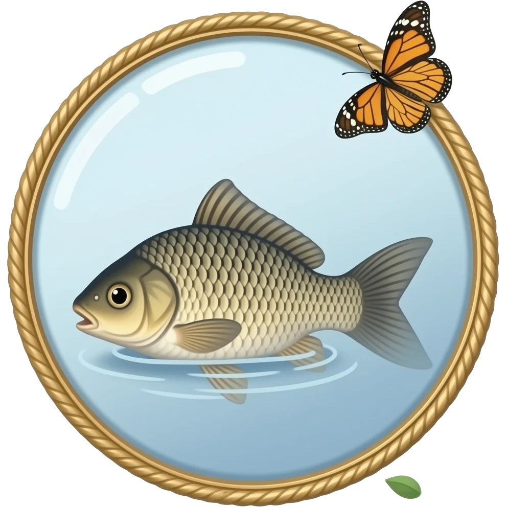 butterfly mirror carp fish emoji