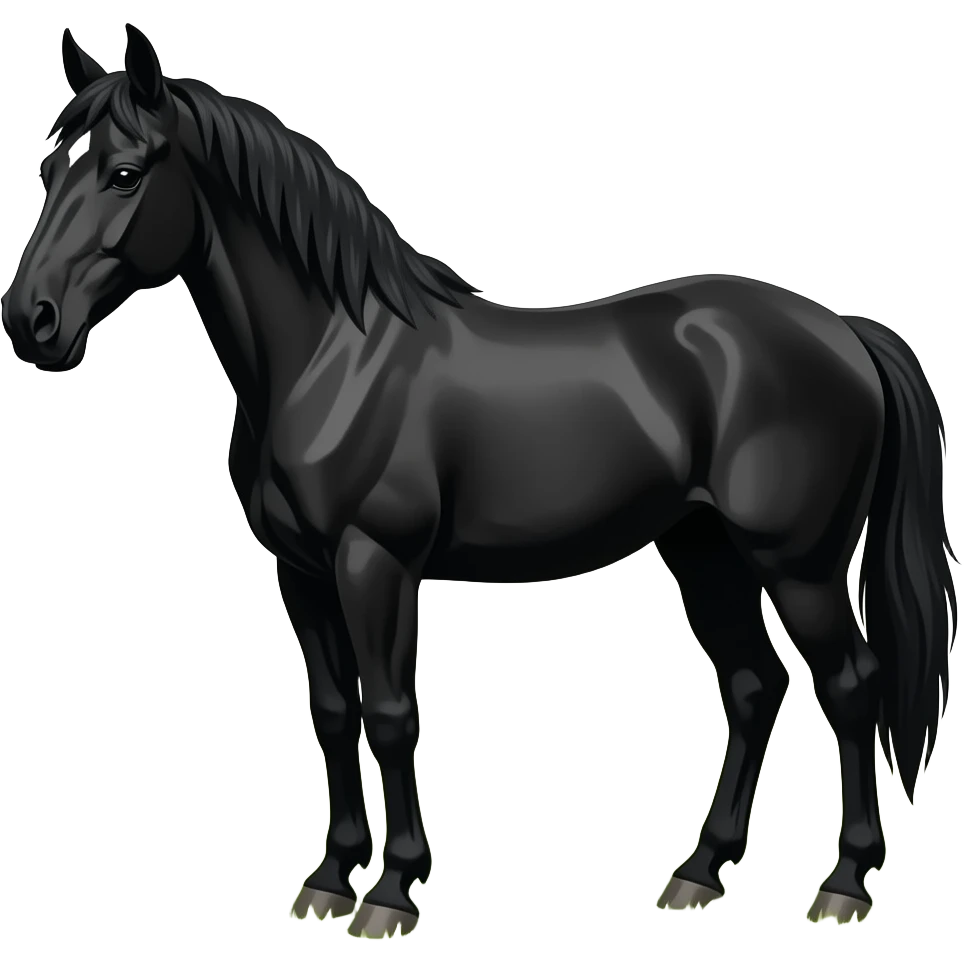 Black horse emoji
