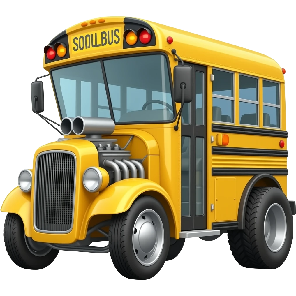 Hot Rod School Bus emoji