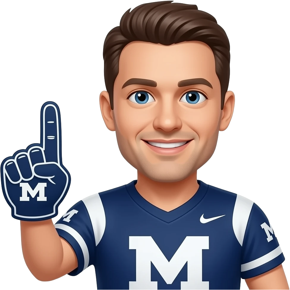 Michigan go blue emoji