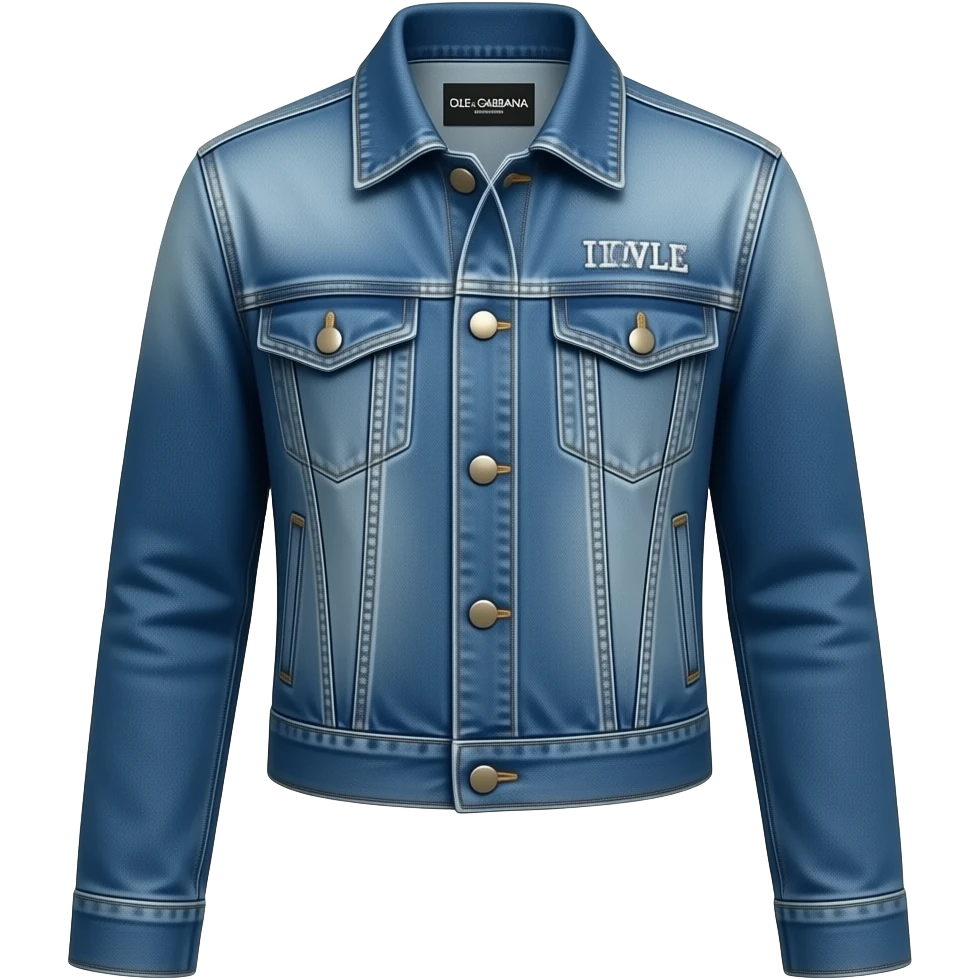 Dolce and Gabbana denim jacket for women, isolated emoji