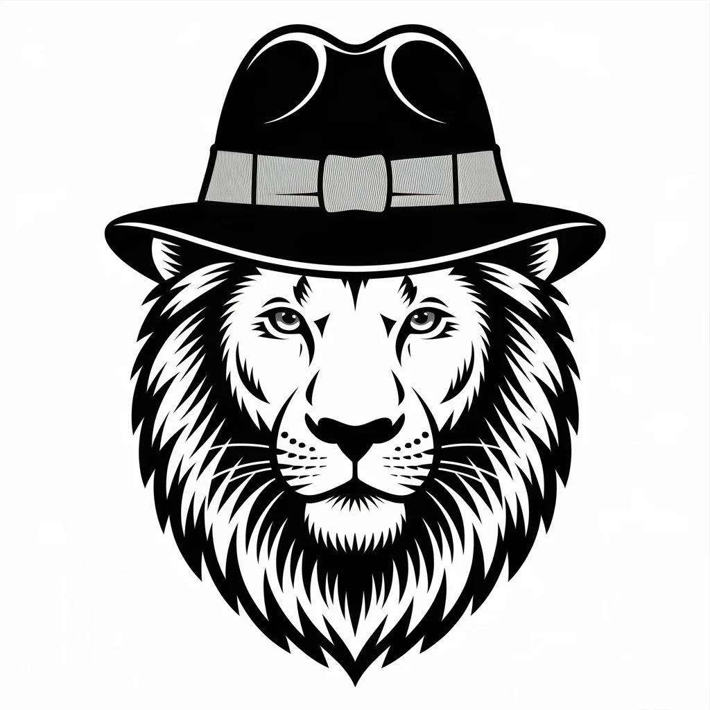 Sophie hat lion icon black silhouette emoji