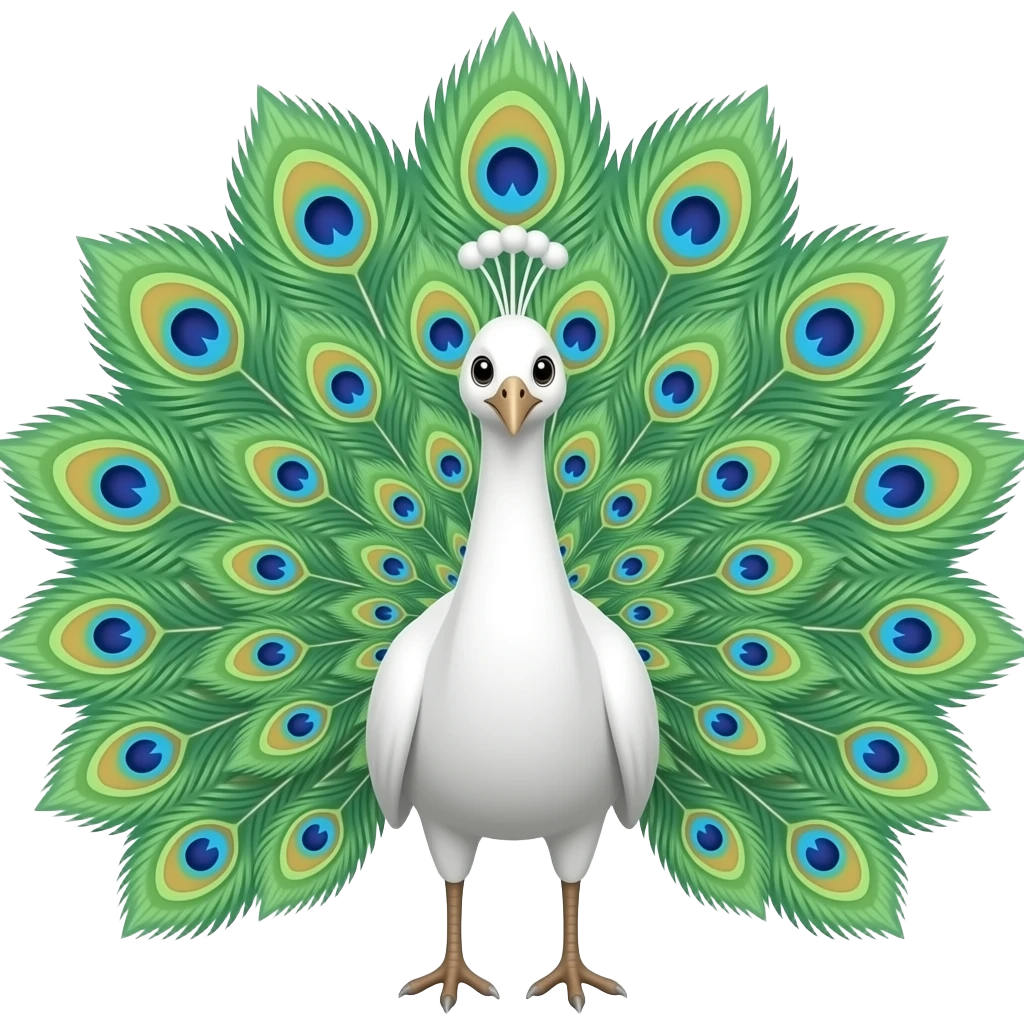 White peacock said heyy emoji