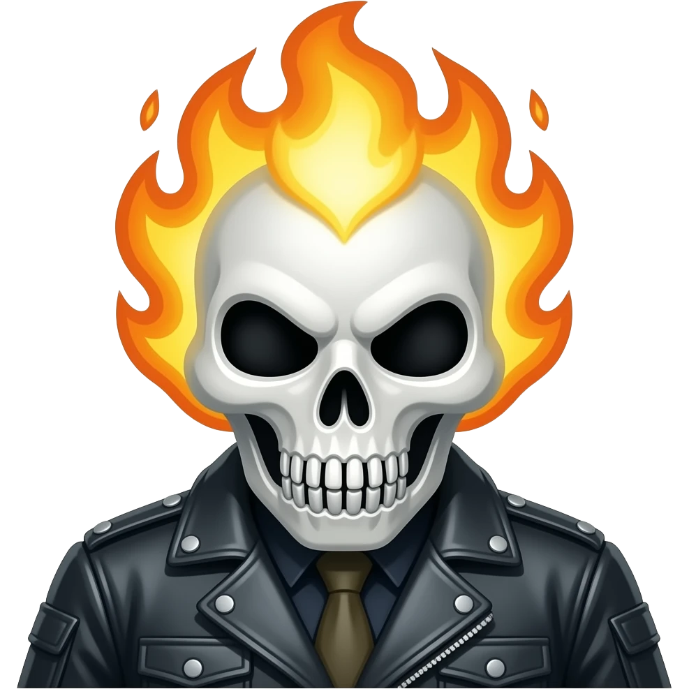 Create an emoji of  the ghost rider emoji