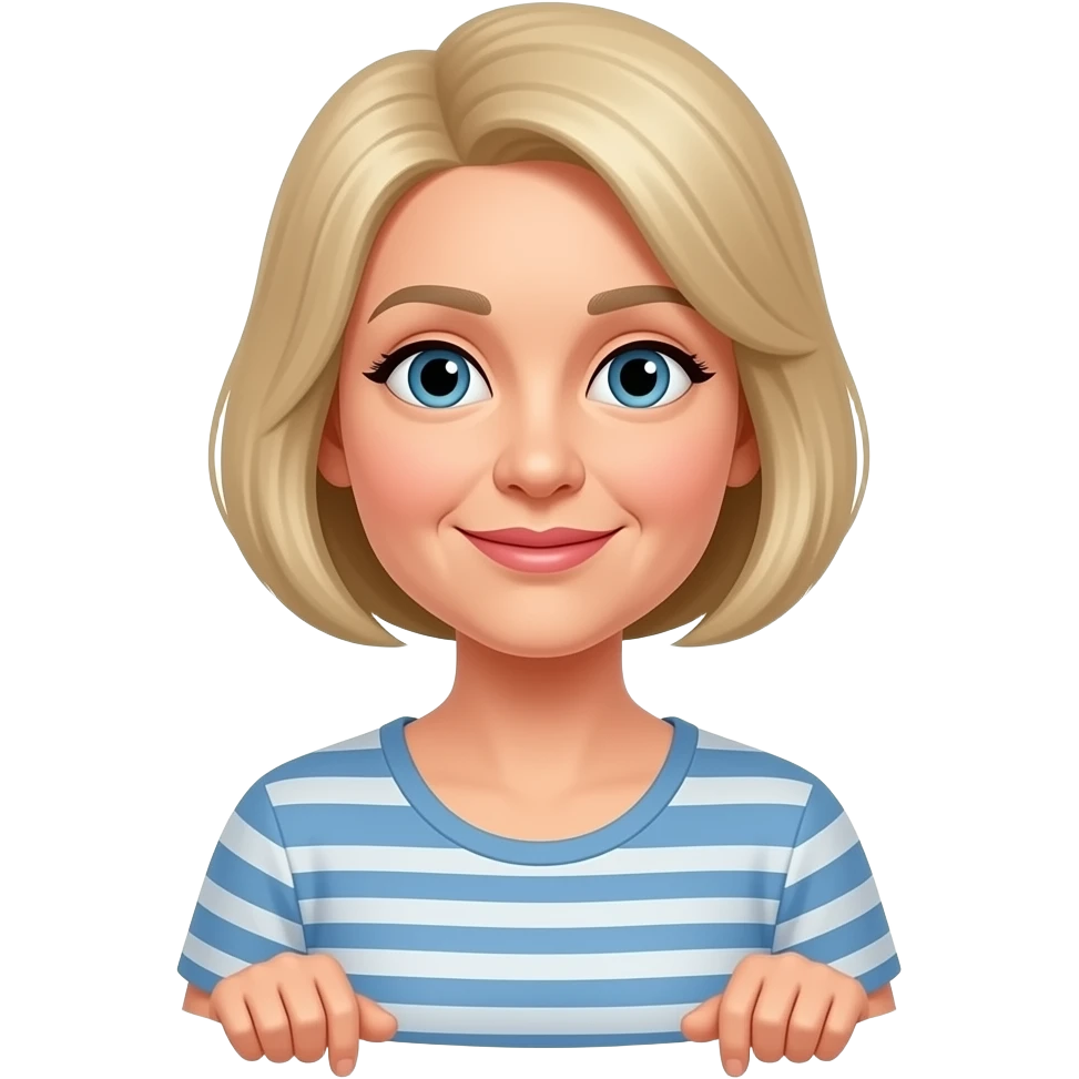 Biust w dłoniach blond włosy starsza pani emoji