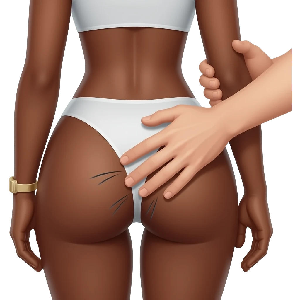 man hand slapping african woman ass emoji