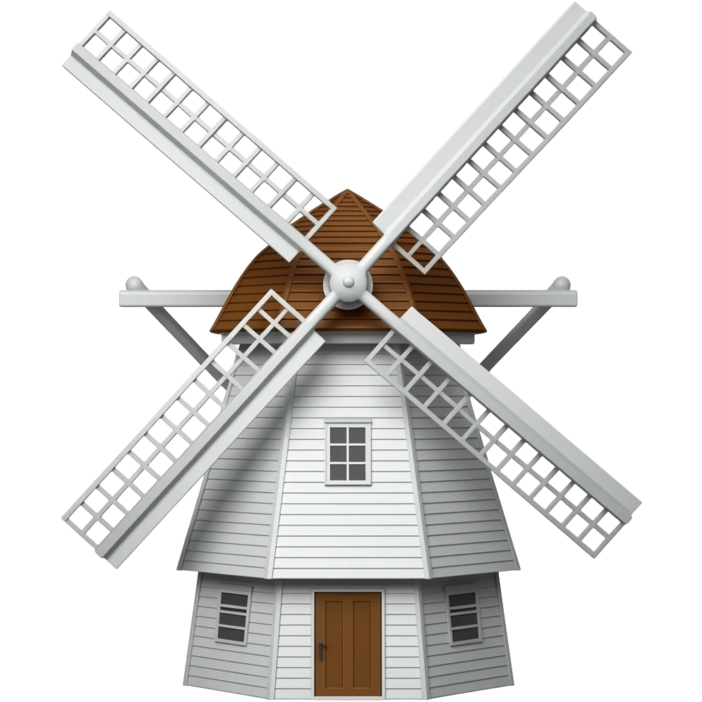 White Electric Windmill emoji