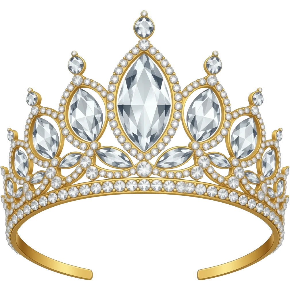 diamond crystal tiara gold dainty sparkle emoji