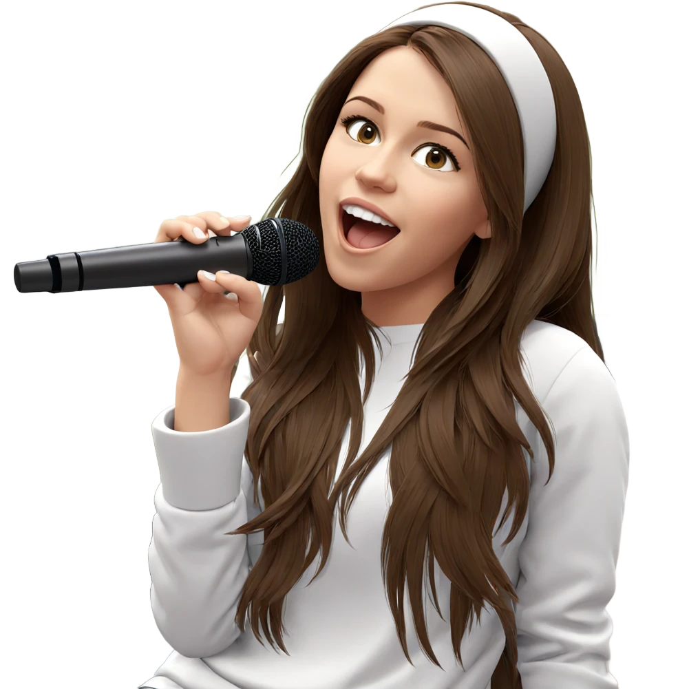 girl singing with microphone emoji