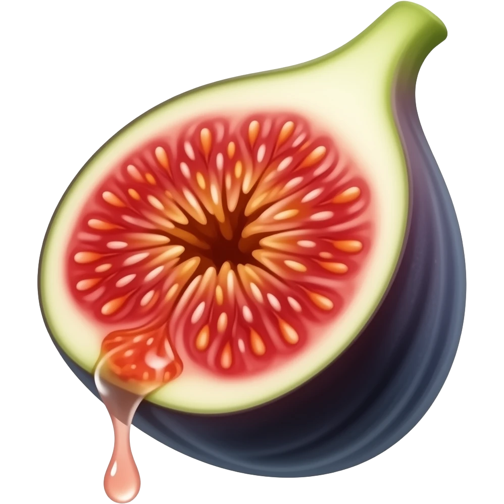 dripping juicy fig emoji