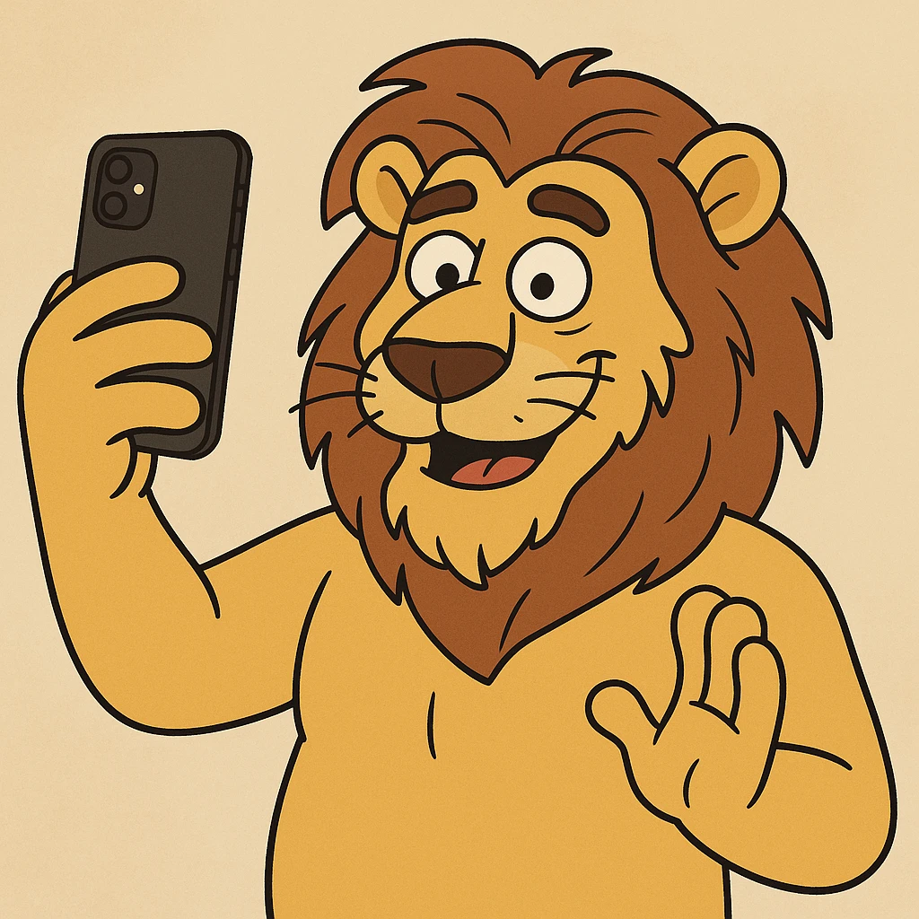 Selfie lion emoji