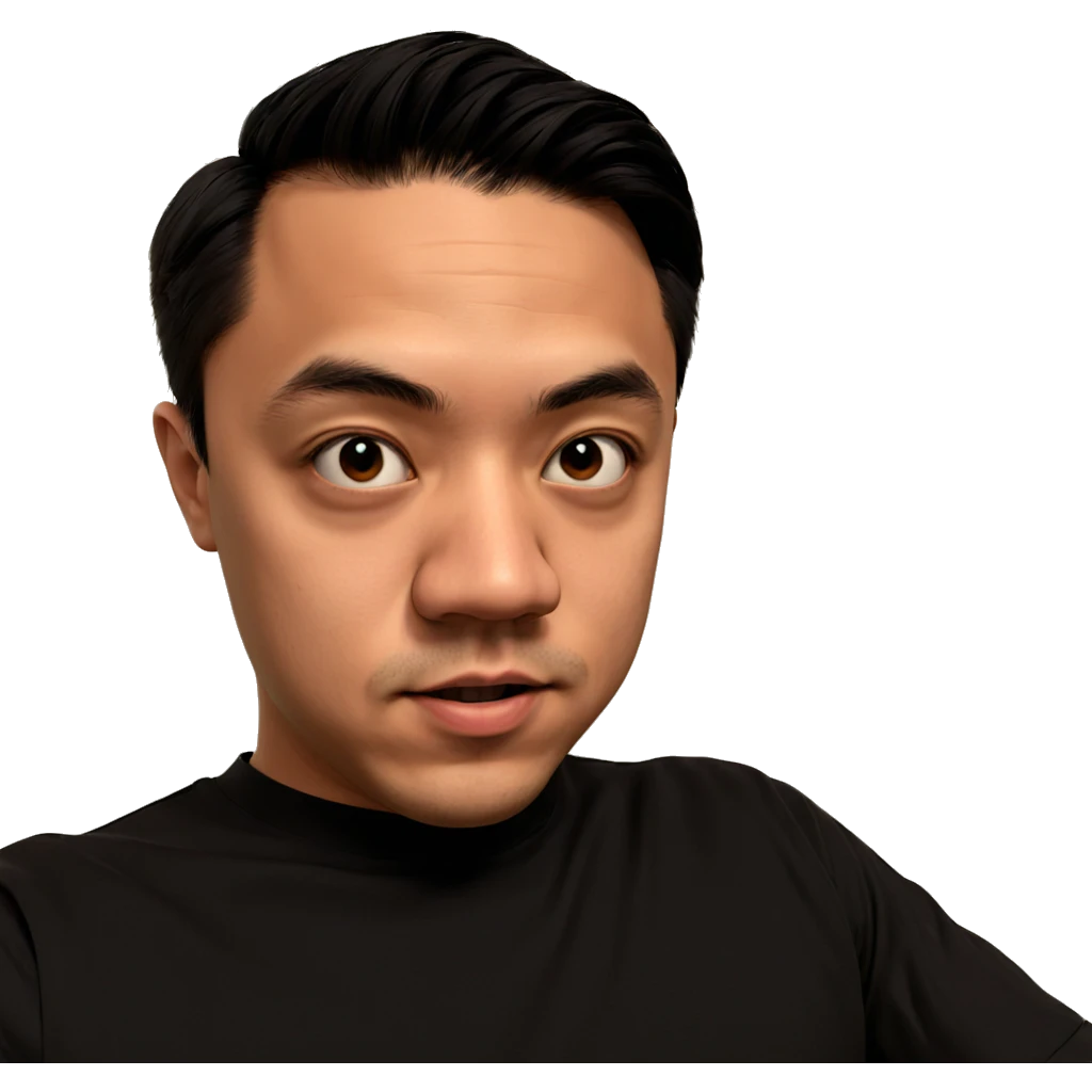 male portrait in black shirt emoji