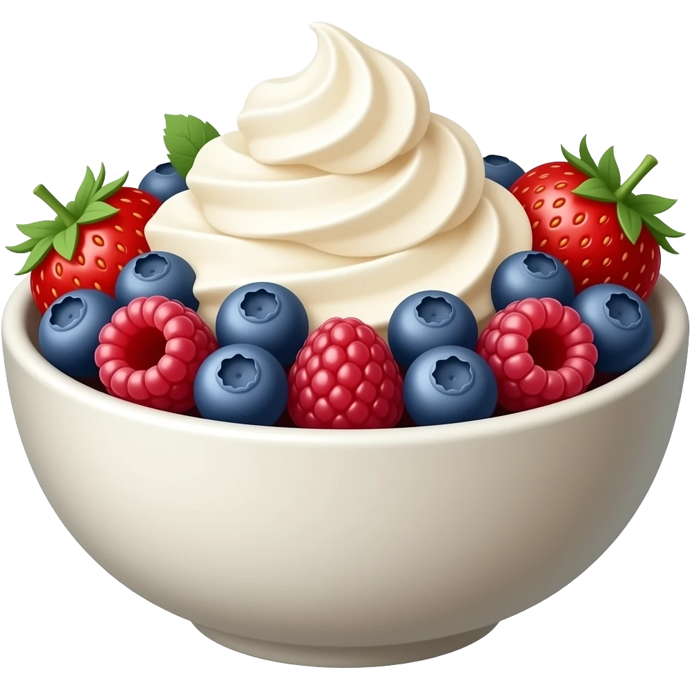 Berry Cream Bowl emoji