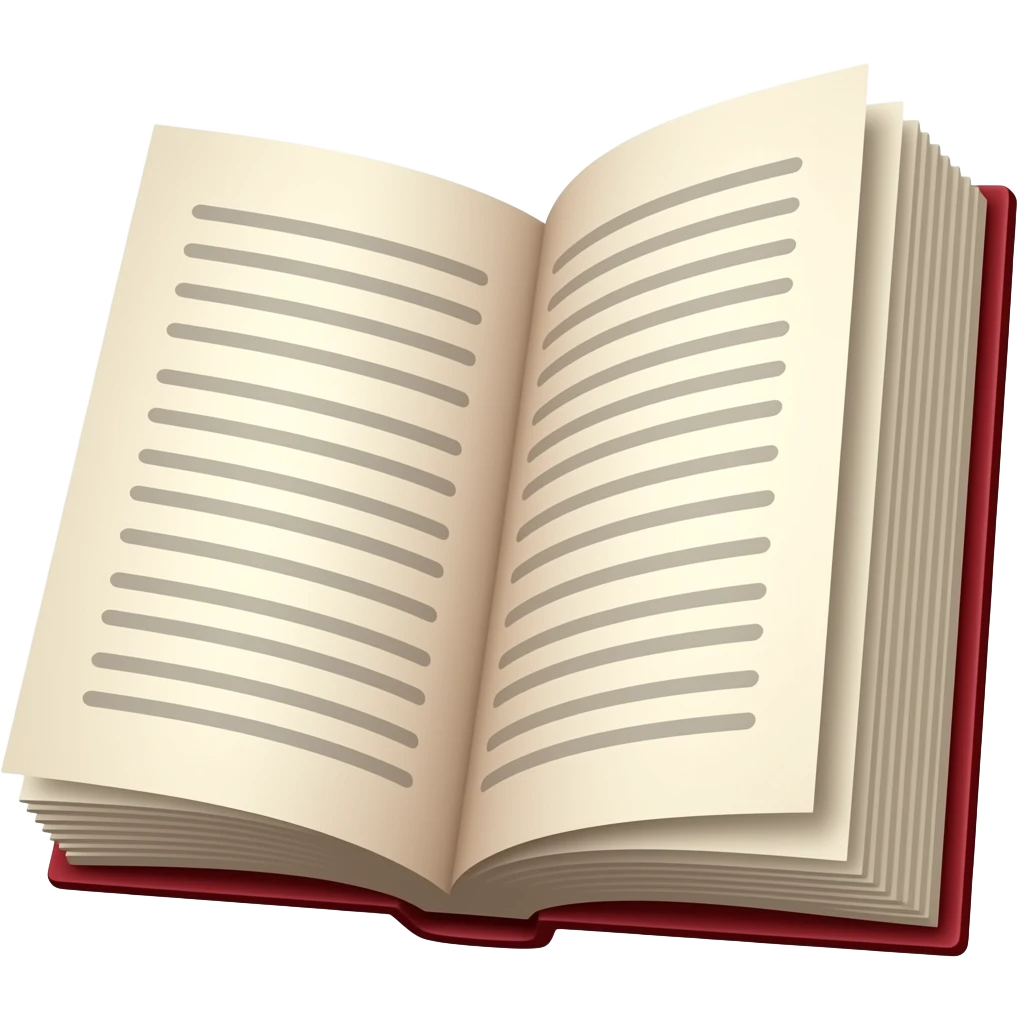 open red book tilted at 40 degrees emoji