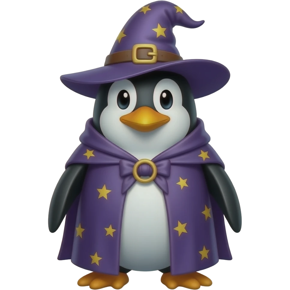 Penguin Wizard emoji