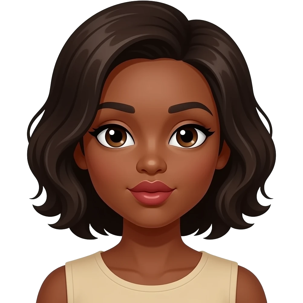 Black women blowing a kiss emoji