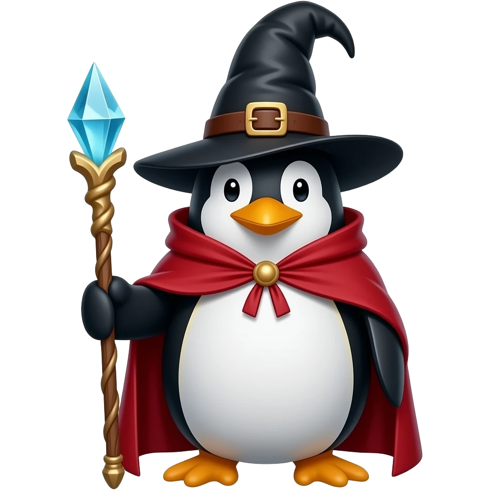 Penguin Wizard emoji