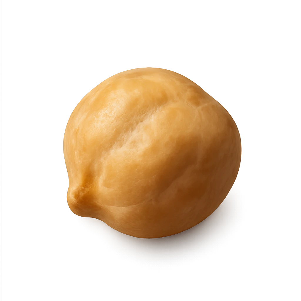 a single chickpea, realistic, isolated, no background emoji