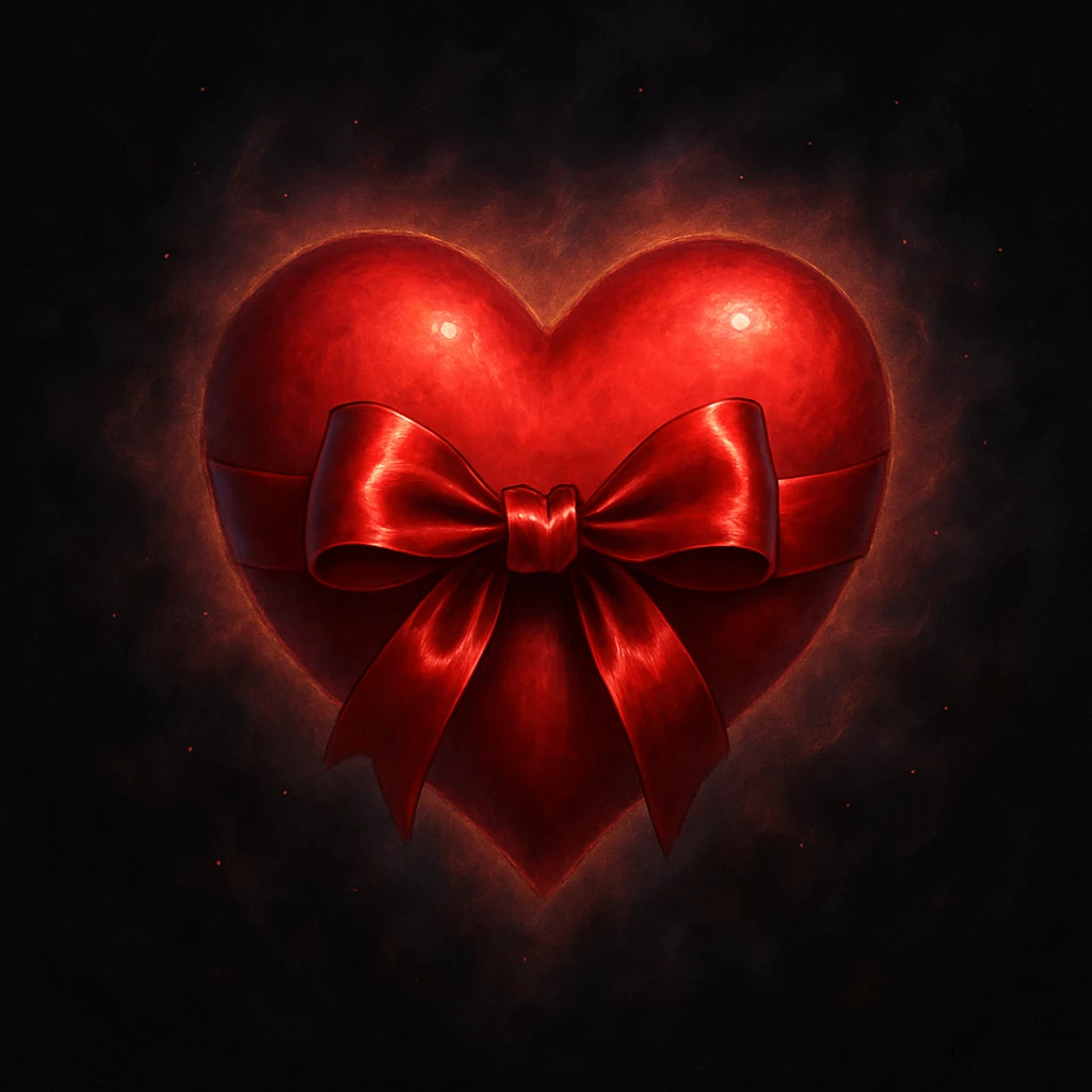 heart with a bowMystify emoji