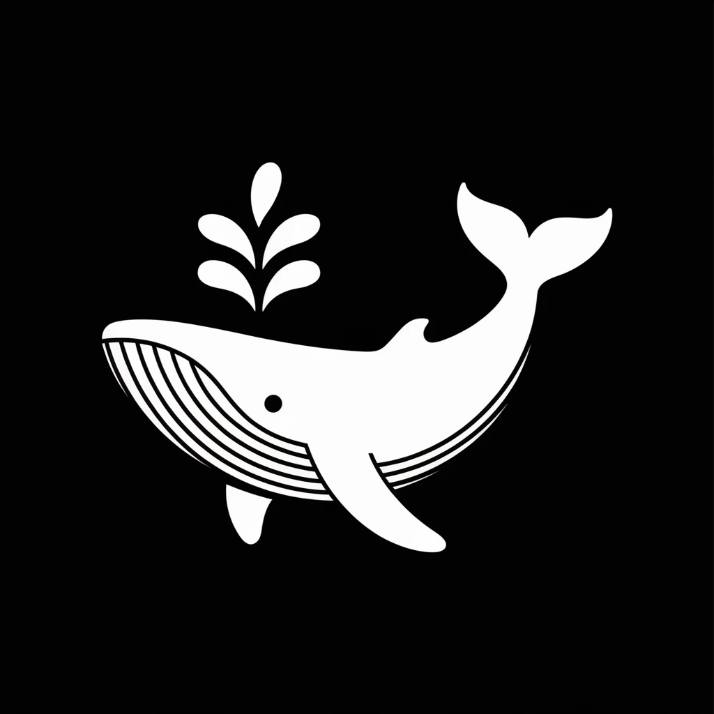 Whale icon black silhouette emoji