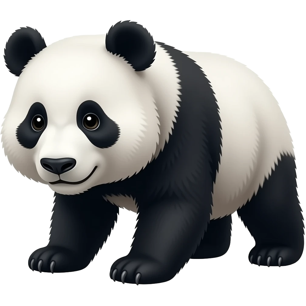 Panda bear on fours emoji
