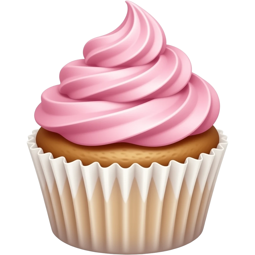 Cupcake with pink icing emoji
