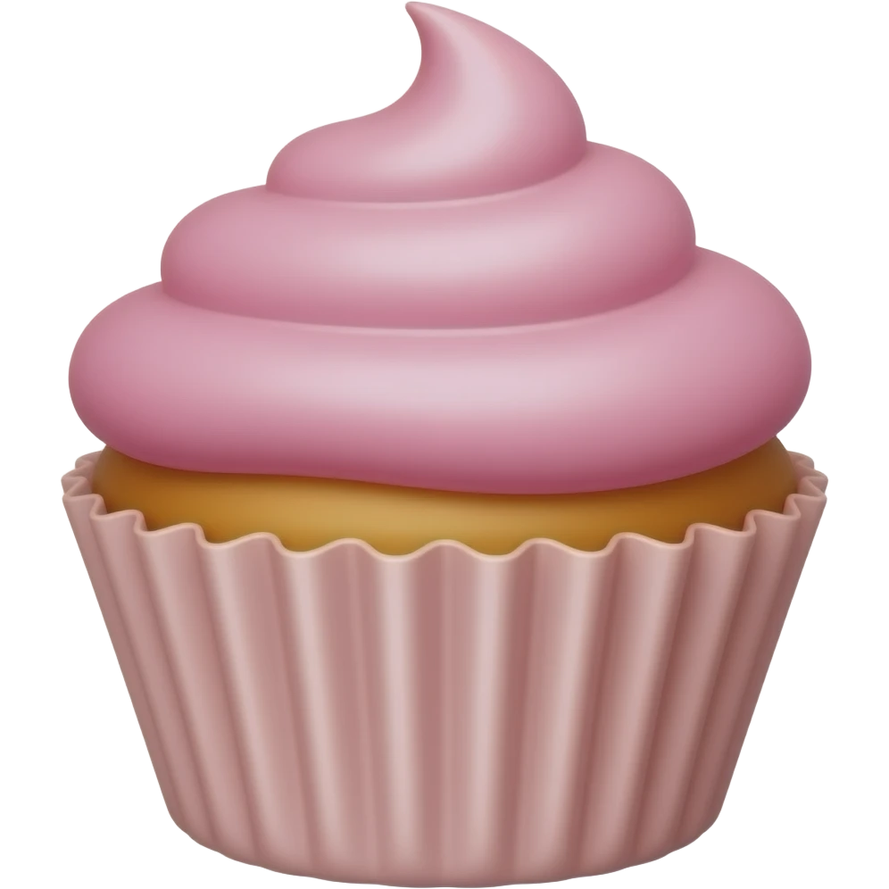 Cupcake with pink icing emoji