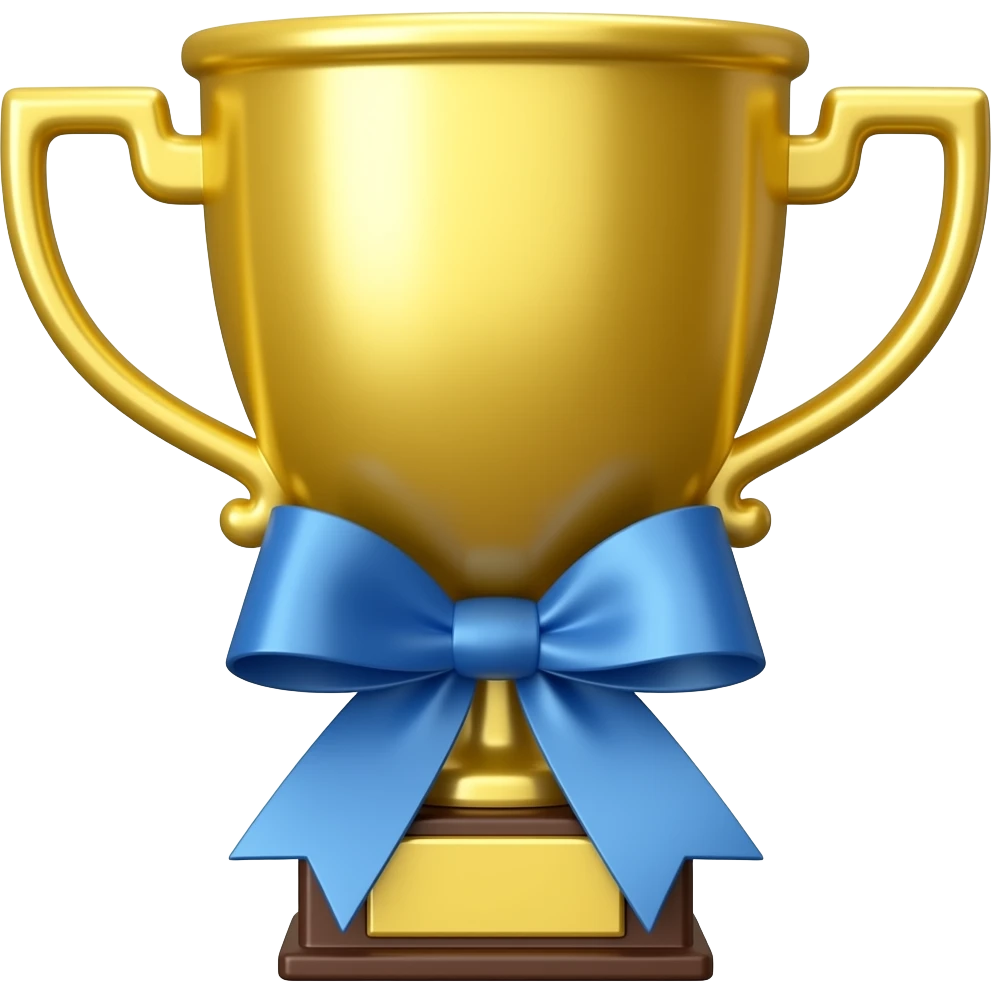 1st place blue ribbon award emoji