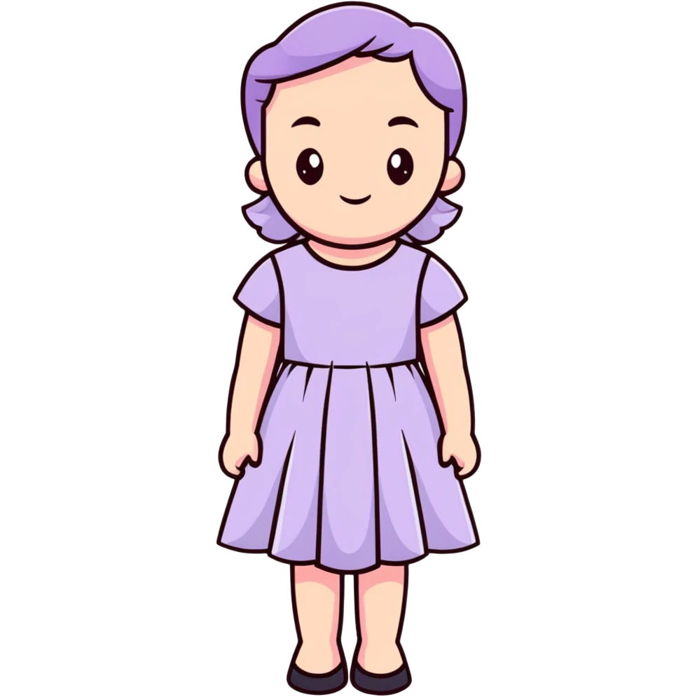 very light lavender rosy dress emoji